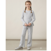 ZX104: Girls 2 Piece Rib Outfit- Grey (4-12 Years)